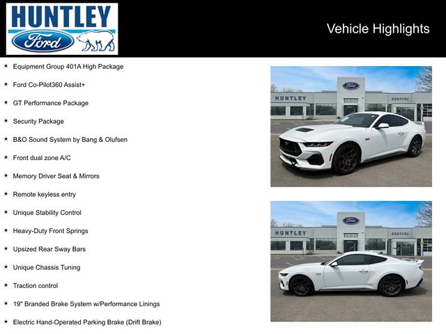Used 2024 Ford Mustang GT Premium with VIN 1FA6P8CFXR5426692 for sale in Huntley, IL