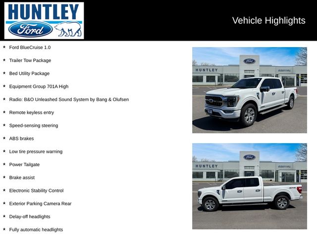 Certified 2023 Ford F-150 Platinum with VIN 1FTFW1ED0PFA97704 for sale in Huntley, IL