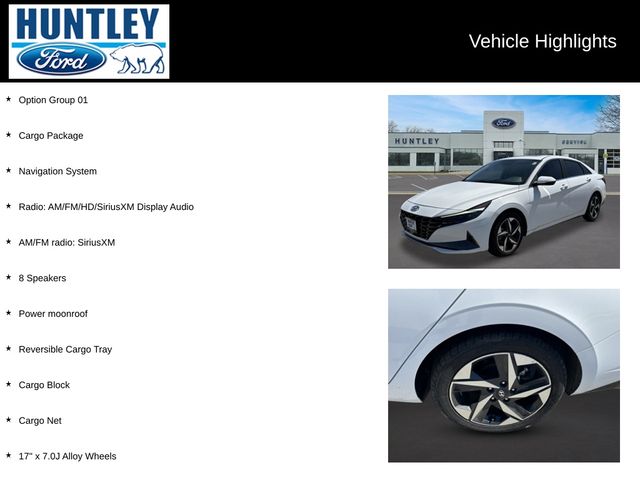 Used 2023 Hyundai Elantra Limited with VIN KMHLN4AJXPU070679 for sale in Huntley, IL