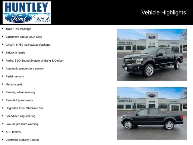 Used 2019 Ford F-150 Limited with VIN 1FTEW1EG3KFD15472 for sale in Huntley, IL