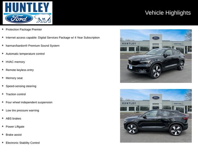 Used 2023 Volvo C40 Ultimate with VIN YV4ED3GM5P2063353 for sale in Huntley, IL