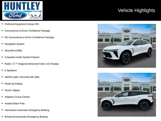 Used 2024 Chevrolet Blazer EV RS with VIN 3GNKDCRJ7RS157497 for sale in Huntley, IL