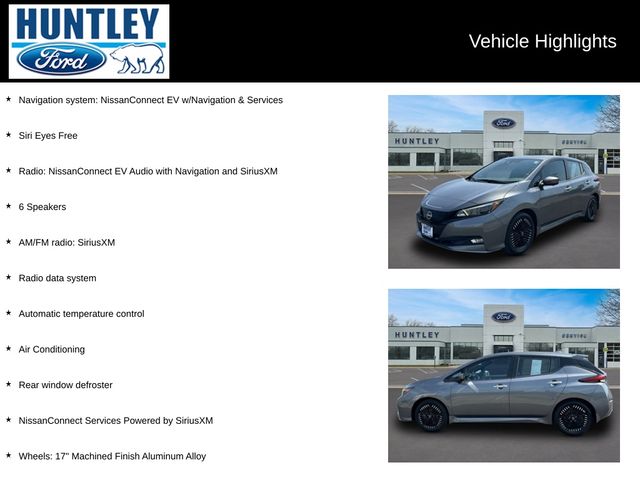 Used 2025 Nissan Leaf SV PLUS with VIN 1N4CZ1CV5SC557736 for sale in Huntley, IL