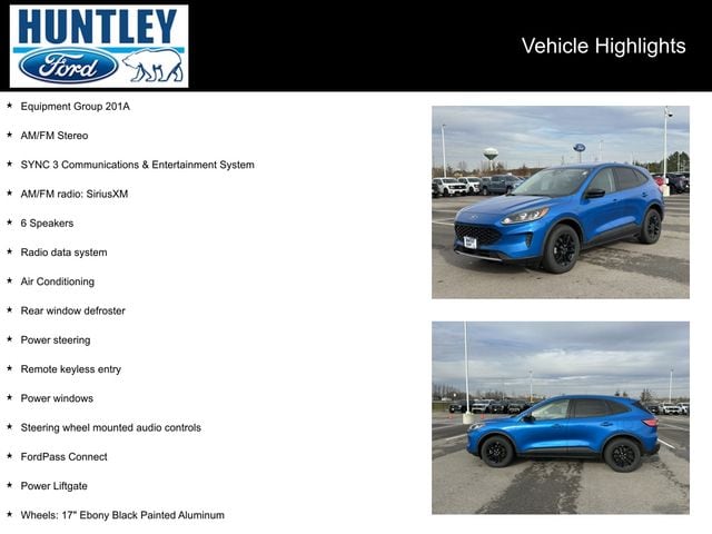 Used 2020 Ford Escape SE with VIN 1FMCU9BZ0LUB14154 for sale in Huntley, IL