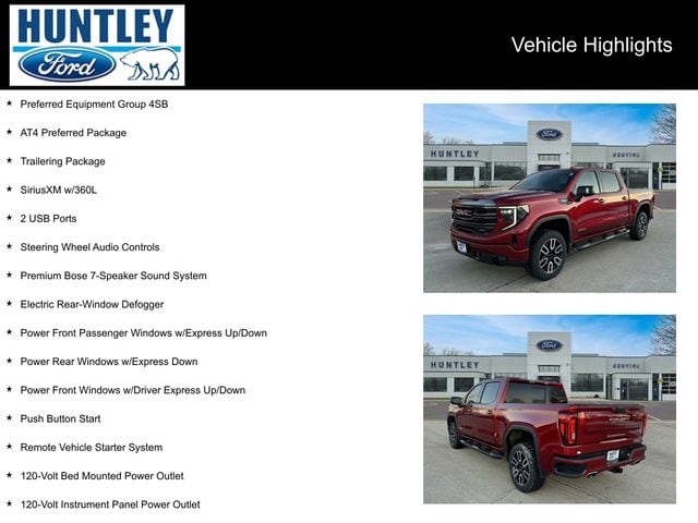 Used 2023 GMC Sierra 1500 AT4 with VIN 3GTUUEEL0PG256795 for sale in Huntley, IL