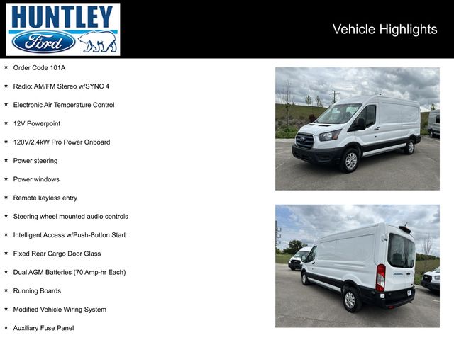 Used 2023 Ford E-Transit Cargo Van Base with VIN 1FTBW9CK0PKB63562 for sale in Huntley, IL