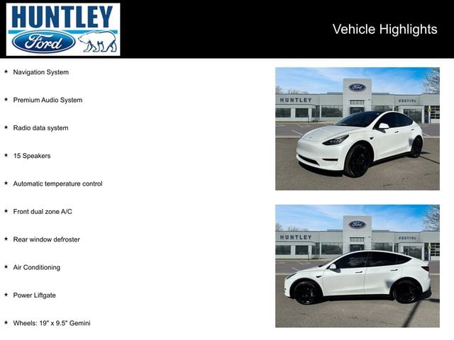 Used 2021 Tesla Model Y Long Range with VIN 5YJYGDEE6MF274563 for sale in Huntley, IL