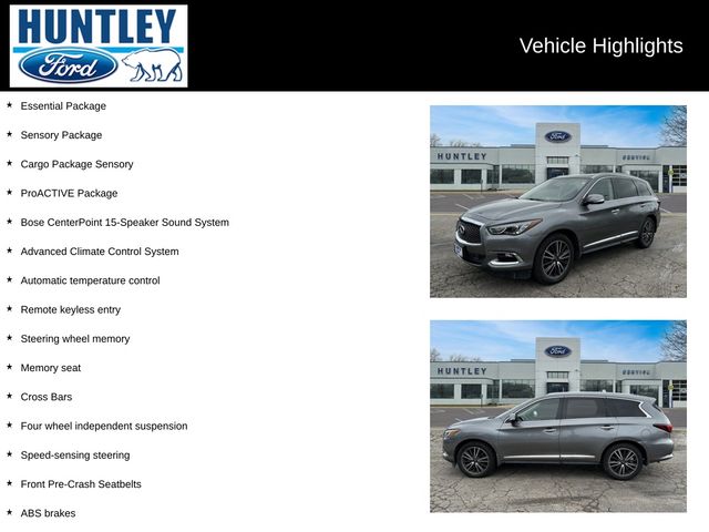 Used 2020 INFINITI QX60 LUXE with VIN 5N1DL0MM3LC538096 for sale in Huntley, IL