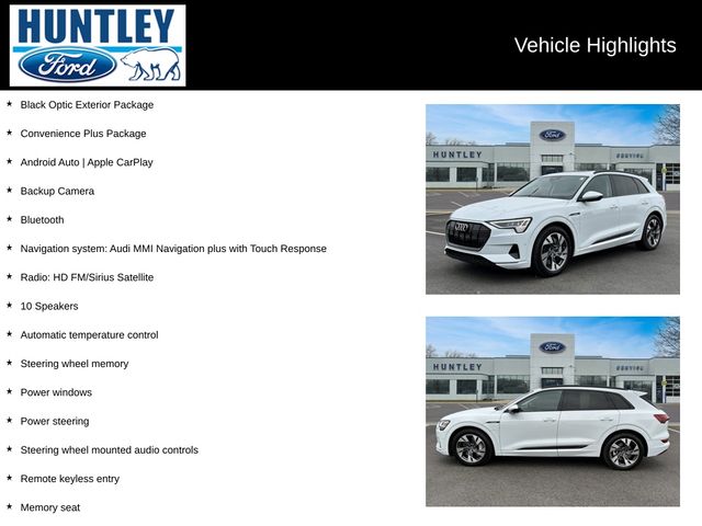 Used 2021 Audi e-tron Premium with VIN WA1AAAGE0MB012923 for sale in Huntley, IL