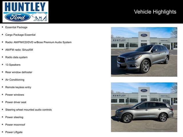 Used 2019 INFINITI QX60 LUXE with VIN 5N1DL0MM1KC557955 for sale in Huntley, IL
