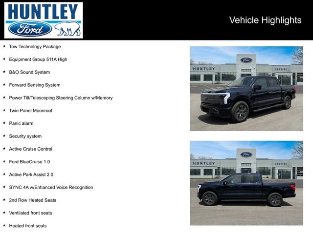 Used 2023 Ford F-150 Lightning Lariat with VIN 1FT6W1EV5PWG40005 for sale in Huntley, IL