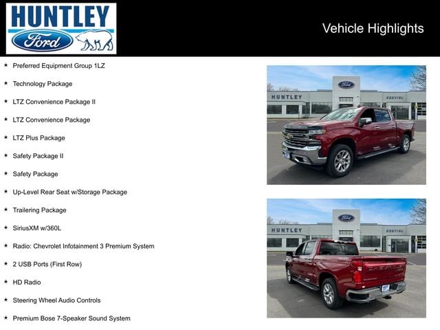 Used 2020 Chevrolet Silverado 1500 LTZ with VIN 1GCUYGED9LZ254708 for sale in Huntley, IL