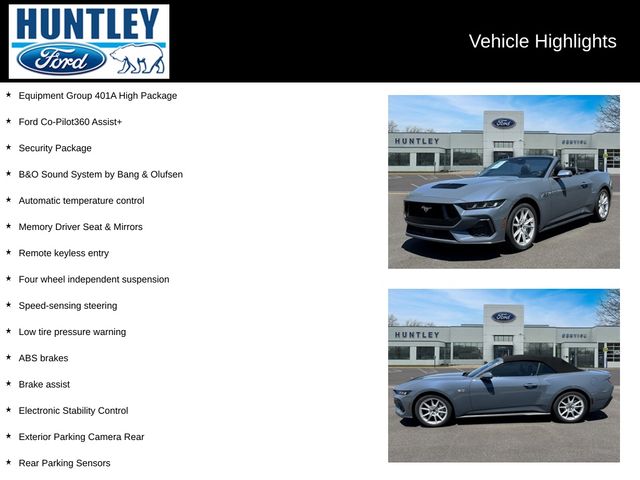 Certified 2024 Ford Mustang GT Premium with VIN 1FAGP8FF7R5114359 for sale in Huntley, IL