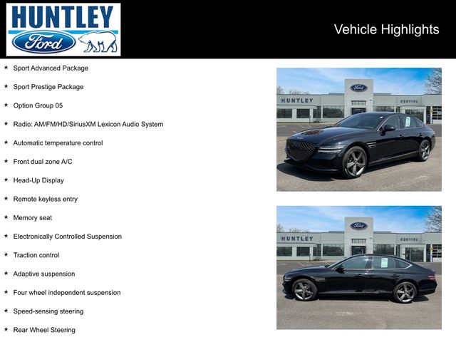 Used 2024 GENESIS G80 SPORT with VIN KMTGB4SD2RU205729 for sale in Huntley, IL