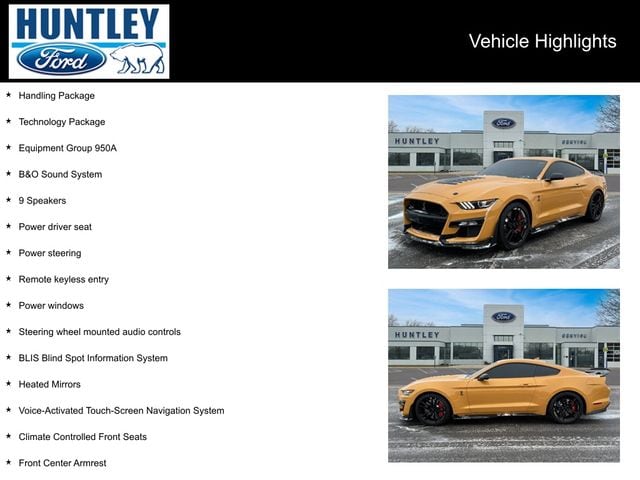 Certified 2022 Ford Mustang Shelby GT500 with VIN 1FA6P8SJ3N5501765 for sale in Huntley, IL