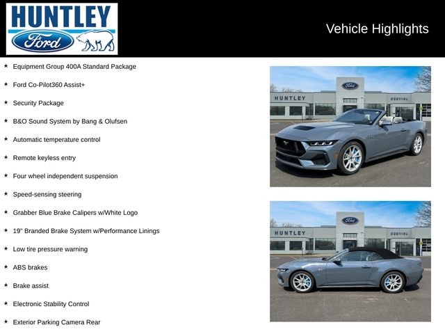 Certified 2024 Ford Mustang GT Premium with VIN 1FAGP8FF2R5114558 for sale in Huntley, IL