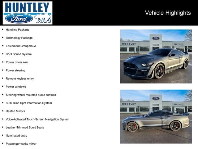 Certified 2022 Ford Mustang Shelby GT500 with VIN 1FA6P8SJ5N5500486 for sale in Huntley, IL