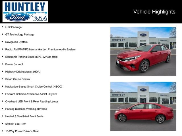 Used 2022 Kia FORTE GT with VIN 3KPF44AC1NE464251 for sale in Huntley, IL