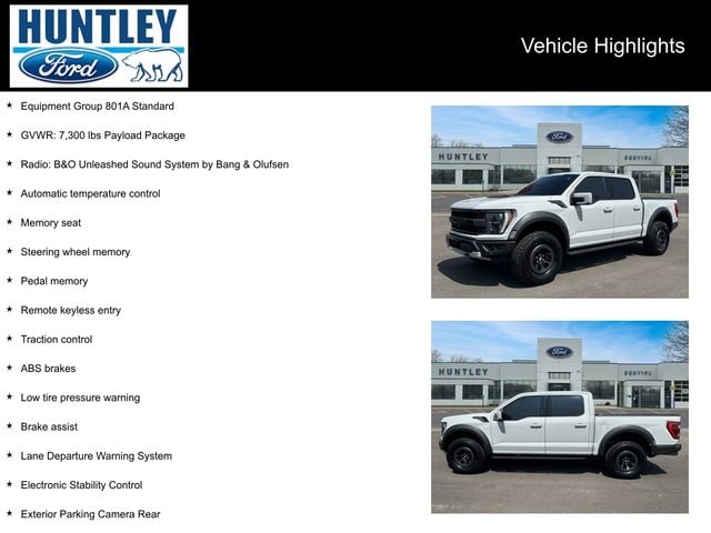 Used 2023 Ford F-150 Raptor with VIN 1FTFW1RG8PFB97425 for sale in Huntley, IL