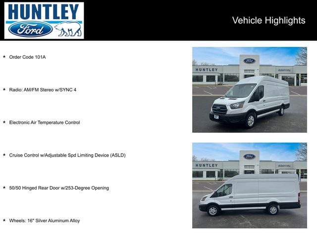 Used 2023 Ford E-Transit Cargo Van Base with VIN 1FTBW3XK6PKB30721 for sale in Huntley, IL