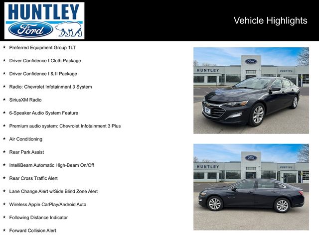 Used 2022 Chevrolet Malibu 1LT with VIN 1G1ZD5ST7NF146912 for sale in Huntley, IL