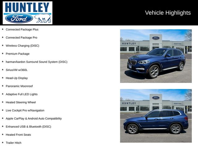 Used 2021 BMW X3 30i with VIN 5UXTY5C08M9F91700 for sale in Huntley, IL