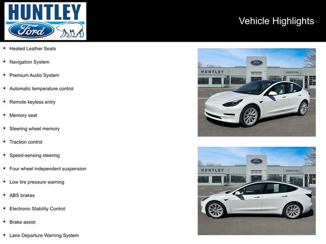 Used 2021 Tesla Model 3 Base with VIN 5YJ3E1EB4MF068775 for sale in Huntley, IL