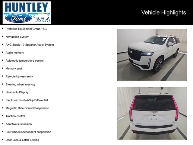 Used 2022 Cadillac Escalade Sport with VIN 1GYS4FKL9NR161967 for sale in Huntley, IL