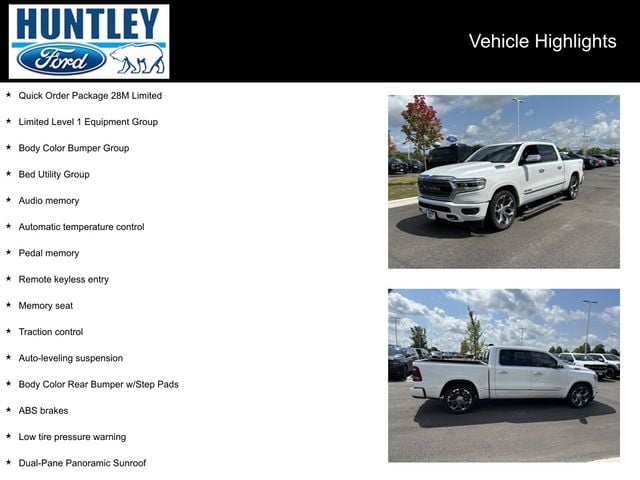 Used 2020 RAM Ram 1500 Pickup Limited with VIN 1C6SRFHMXLN225131 for sale in Huntley, IL