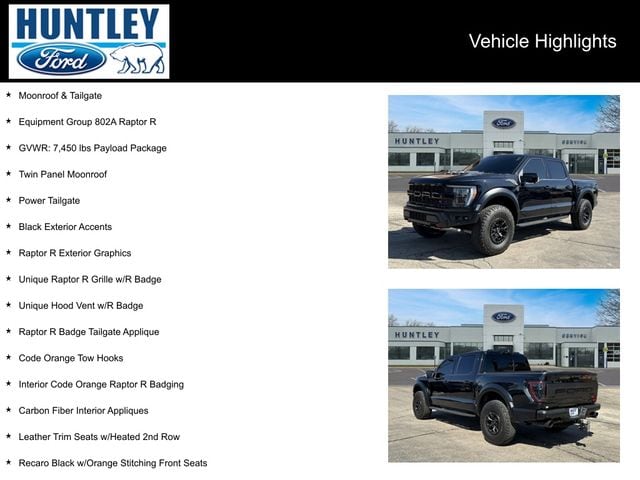 Certified 2023 Ford F-150 Raptor with VIN 1FTFW1RJ9PFB43076 for sale in Huntley, IL