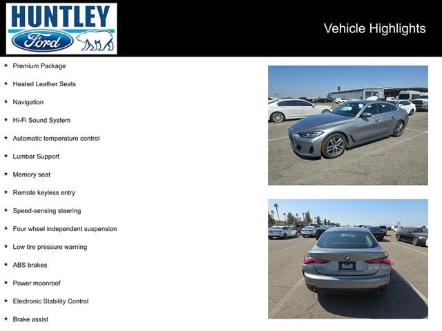 Used 2024 BMW 4 Series 430i with VIN WBA73AV0XRFR48871 for sale in Huntley, IL