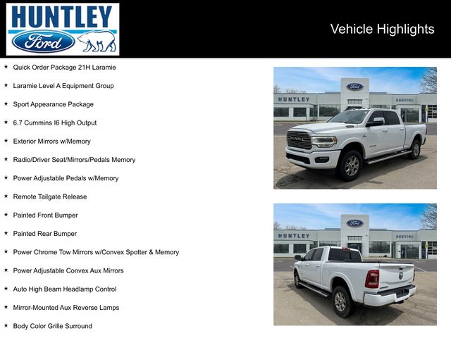 Used 2021 RAM Ram 3500 Pickup Laramie with VIN 3C63R3EL9MG700860 for sale in Huntley, IL