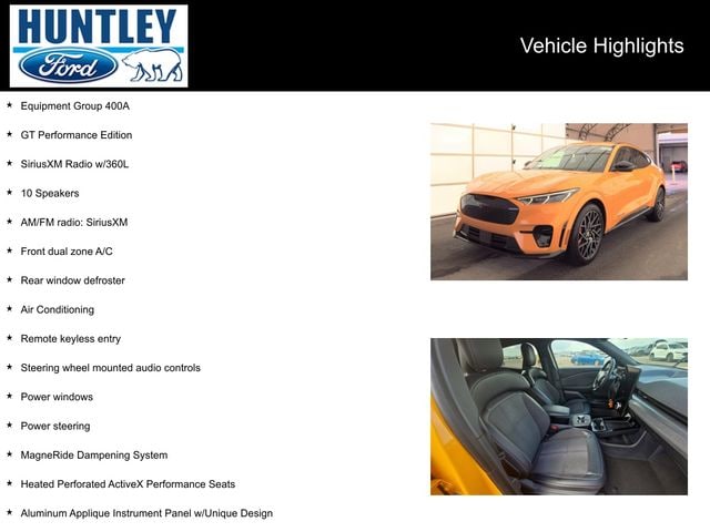 Used 2021 Ford Mustang Mach-E GT AWD with VIN 3FMTK4SXXMME04480 for sale in Huntley, IL