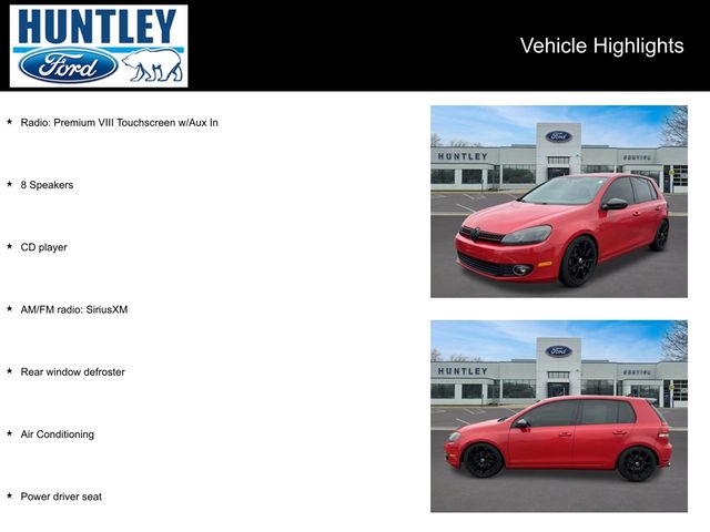 Used 2014 Volkswagen Golf TDI with VIN WVWNM7AJ8EW010094 for sale in Huntley, IL