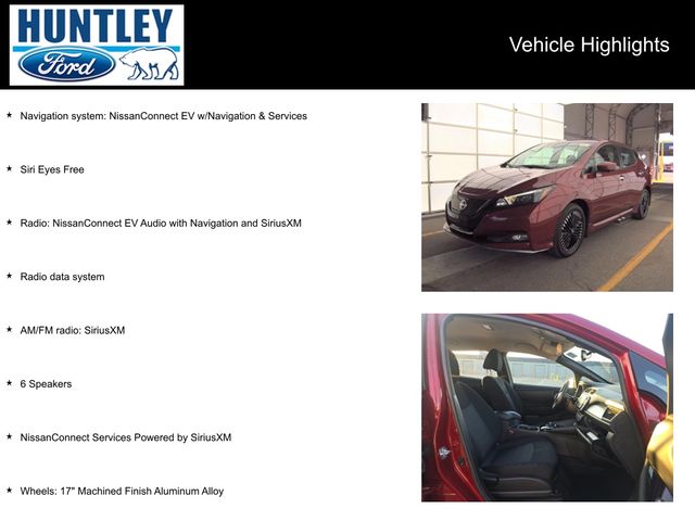 Used 2025 Nissan Leaf SV PLUS with VIN 1N4CZ1CV4SC560479 for sale in Huntley, IL