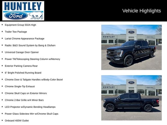 Certified 2022 Ford F-150 Lariat with VIN 1FTEW1EPXNKE41291 for sale in Huntley, IL