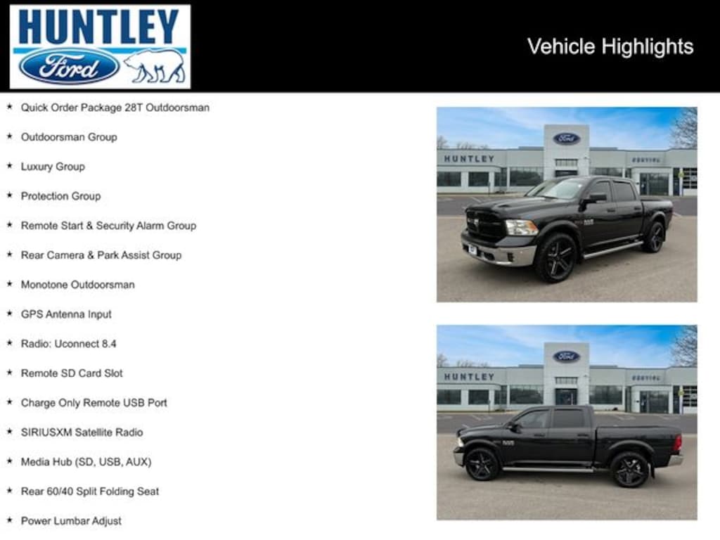 Used 2016 Ram 1500 Outdoorsman Truck