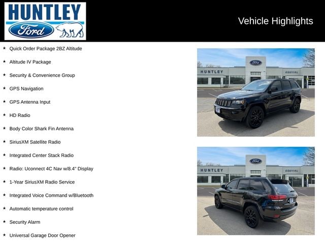 Used 2019 Jeep Grand Cherokee Altitude with VIN 1C4RJFAG1KC564535 for sale in Huntley, IL