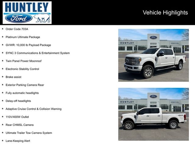 Used 2018 Ford F-250 Super Duty Platinum with VIN 1FT7W2BTXJEB80480 for sale in Huntley, IL