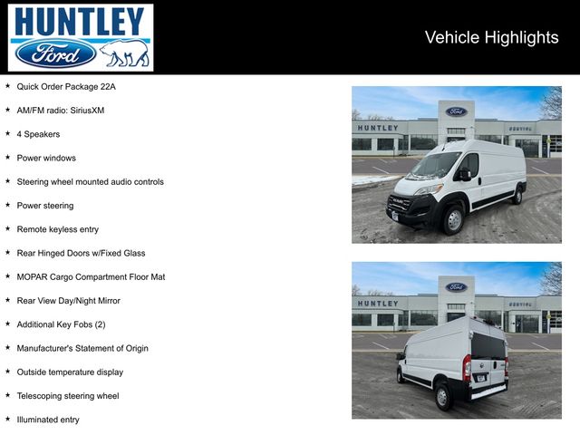 Used 2023 RAM ProMaster Cargo Van Base with VIN 3C6LRVDGXPE525387 for sale in Huntley, IL
