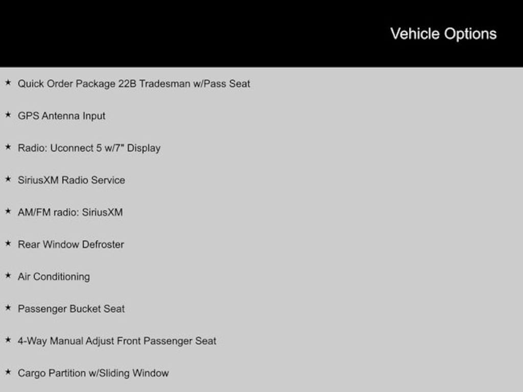 Used 2025 Ram Promaster 1500 Base Cargo Van