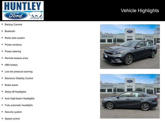 Used 2023 Kia Forte LXS with VIN 3KPF24AD5PE553144 for sale in Huntley, IL