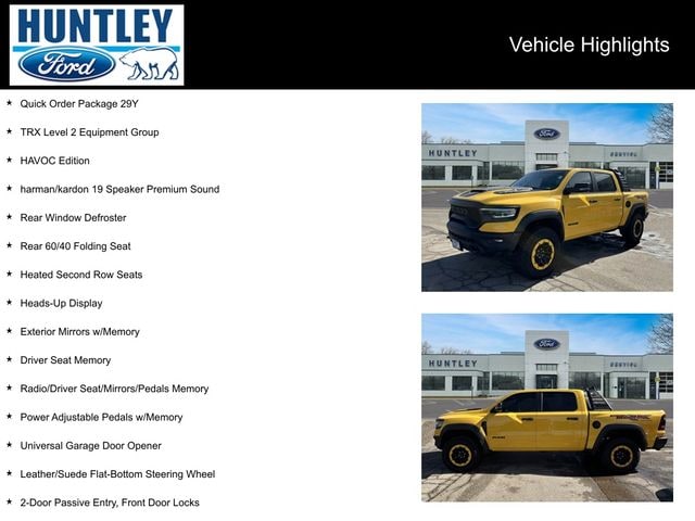 Used 2023 RAM Ram 1500 Pickup TRX with VIN 1C6SRFU93PN536651 for sale in Huntley, IL
