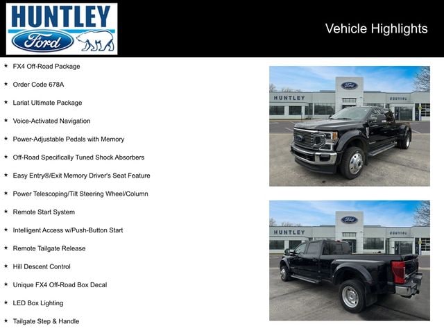 Certified 2021 Ford F-450 Super Duty Lariat with VIN 1FT8W4DT1MED64370 for sale in Huntley, IL