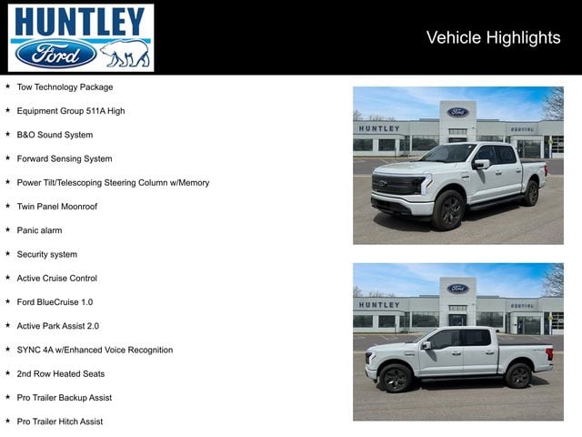 Used 2023 Ford F-150 Lightning Lariat with VIN 1FT6W1EV7PWG10939 for sale in Huntley, IL