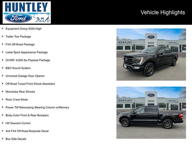 Certified 2022 Ford F-150 Lariat with VIN 1FTEW1EP9NKD88549 for sale in Huntley, IL