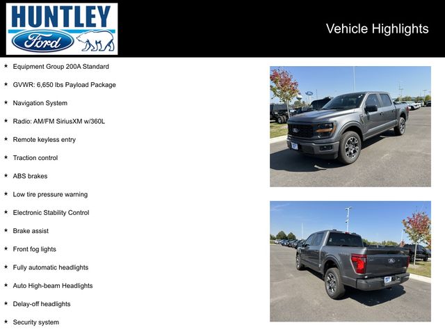 Certified 2024 Ford F-150 STX with VIN 1FTEW2LP6RKD03360 for sale in Huntley, IL