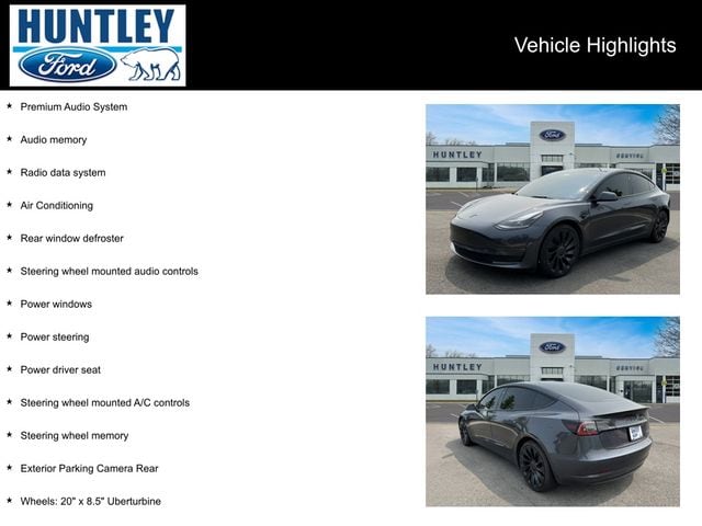 Used 2022 Tesla Model 3 Performance with VIN 5YJ3E1EC8NF315290 for sale in Huntley, IL