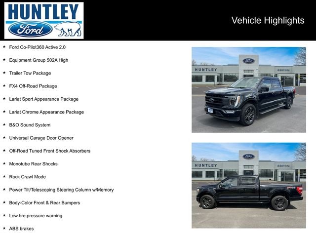 Used 2022 Ford F-150 Lariat with VIN 1FTFW1E8XNFA54570 for sale in Huntley, IL