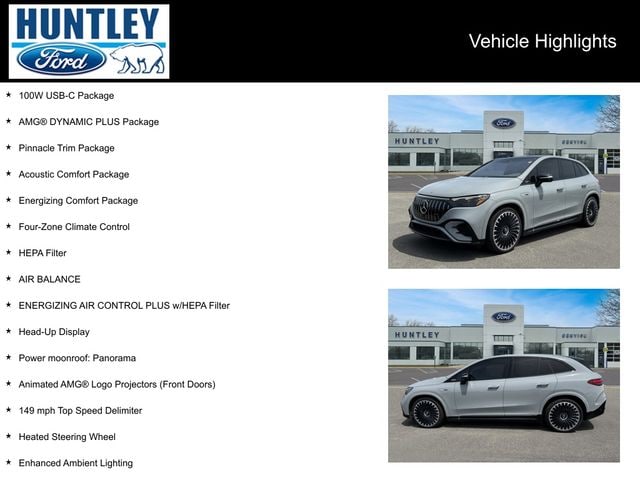 Used 2024 Mercedes-Benz EQE SUV Base with VIN 4JGGM5DB0RA016956 for sale in Huntley, IL